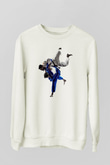 Judo Beyaz Unisex Sweatshirt