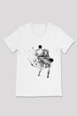 Judo Beyaz Unisex V Yaka Tişört