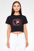 Judo Siyah Crop Top Tişört