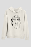 Juice Wrld Baskılı Beyaz Unisex Kapüşonlu Sweatshirt