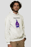 Juice Wrld Baskılı Beyaz Unisex Kapüşonlu Sweatshirt