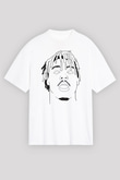 Juice Wrld Baskılı Beyaz Unisex Oversize Tişört - Tshirt