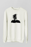 Juice Wrld Baskılı Beyaz Unisex Sweatshirt