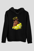 Juice Wrld Baskılı Unisex Siyah Hoodie