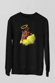 Juice Wrld Baskılı Unisex Siyah Sweatshirt
