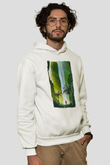Jumanji Baskılı Beyaz Unisex Hoodie
