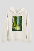 Jumanji Baskılı Beyaz Unisex Hoodie
