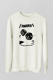 Jumanji Baskılı Beyaz Unisex Sweatshirt