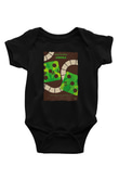 Jumanji Baskılı Unisex Siyah Bebek Body - Zıbın