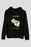 Jumanji Baskılı Unisex Siyah Hoodie