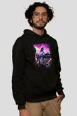 Jumanji Baskılı Unisex Siyah Hoodie