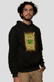 Jumanji Baskılı Unisex Siyah Hoodie