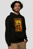 Jumanji Baskılı Unisex Siyah Hoodie