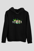 Jumanji Baskılı Unisex Siyah Hoodie