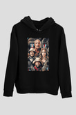 Jumanji Baskılı Unisex Siyah Hoodie