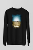Jumanji Baskılı Unisex Siyah Sweatshirt