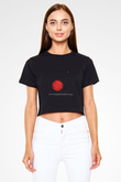 Jüpiter Siyah Crop Top Tişört