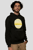 Jüpiter Siyah Unisex Kapüşonlu Sweatshirt