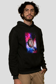 Jüpiter Siyah Unisex Kapüşonlu Sweatshirt