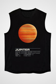 Jüpiter Siyah Unisex Kolsuz Tişört