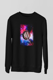 Jüpiter Siyah Unisex Sweatshirt
