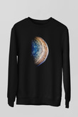 Jüpiter Siyah Unisex Sweatshirt