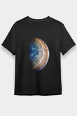 Jüpiter Siyah Unisex Tişört T-Shirt - TişörtFabrikası