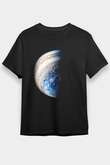 Jüpiter Siyah Unisex Tişört T-Shirt - TişörtFabrikası