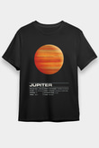 Jüpiter Siyah Unisex Tişört T-Shirt - TişörtFabrikası