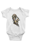 Jurassic Park Baskılı Beyaz Unisex Bebek Body - Zıbın
