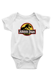 Jurassic Park Baskılı Beyaz Unisex Bebek Body - Zıbın