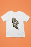 Jurassic Park Baskılı Beyaz Unisex Çocuk Tişört