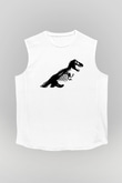 Jurassic Park Beyaz Unisex Kolsuz Tişört