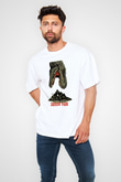 Jurassic Park Beyaz Unisex Oversize Tişört T-Shirt