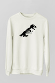Jurassic Park Beyaz Unisex Sweatshirt