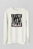 Jurassic Park Beyaz Unisex Sweatshirt