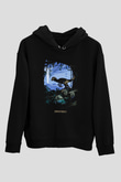 Jurassic Park Siyah Unisex Kapşonlu Sweatshirt