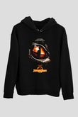 Jurassic Park Siyah Unisex Kapşonlu Sweatshirt