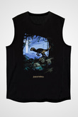 Jurassic Park Siyah Unisex Kolsuz Tişört