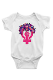 Kadınlar Günü Baskılı Beyaz Unisex Bebek Body - Zıbın