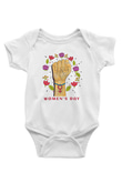 Kadınlar Günü Baskılı Beyaz Unisex Bebek Body - Zıbın
