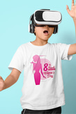 Kadınlar Günü Baskılı Beyaz Unisex Beyaz Çocuk Tişört - Tshirt