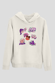 Kadınlar Günü Baskılı Beyaz Unisex Kapüşonlu Sweatshirt