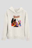 Kadınlar Günü Baskılı Beyaz Unisex Kapüşonlu Sweatshirt