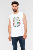 Kadınlar Günü Baskılı Beyaz Unisex Kolsuz Tişört - Tshirt