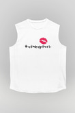 Kadınlar Günü Baskılı Beyaz Unisex Kolsuz Tişört - Tshirt