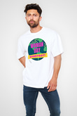Kadınlar Günü Baskılı Beyaz Unisex Oversize Tişört - Tshirt