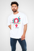 Kadınlar Günü Baskılı Beyaz Unisex Oversize Tişört - Tshirt