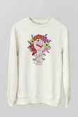 Kadınlar Günü Baskılı Beyaz Unisex Sweatshirt