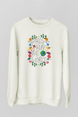 Kadınlar Günü Baskılı Beyaz Unisex Sweatshirt
